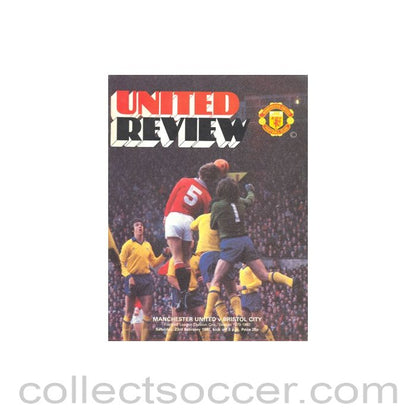 1980 - Manchester United v Bristol City official programme 23/02/1980