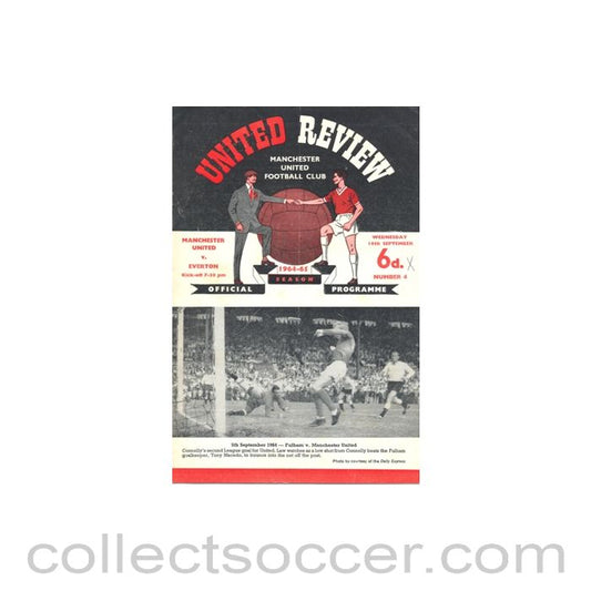 1964 - Manchester United v Everton official programme 16/09/1964