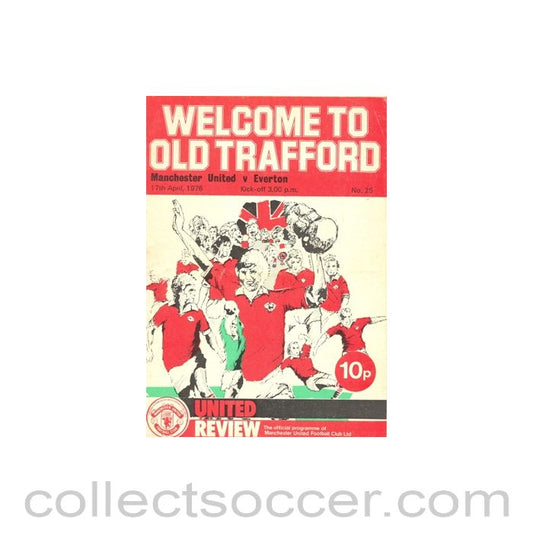 1976 - Manchester United v Everton official programme 17/04/1976