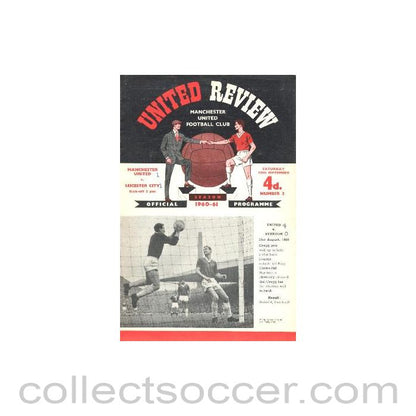 1960 - Manchester United v Leicester City official programme 10/09/1960