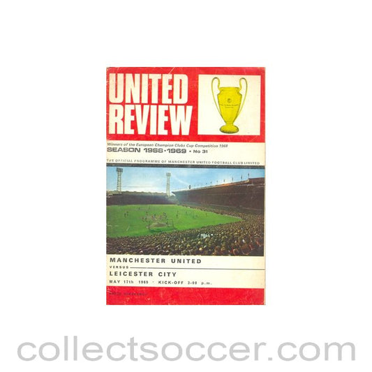 1969 - Manchester United v Leicester City official programme 17/05/1969