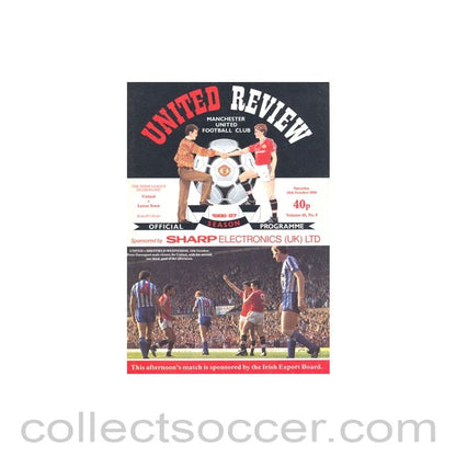 1986 - Manchester United v Luton Town official programme 18/10/1986