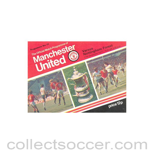 1977 - Manchester United v Nottingham Forest official programme 17/12/1977
