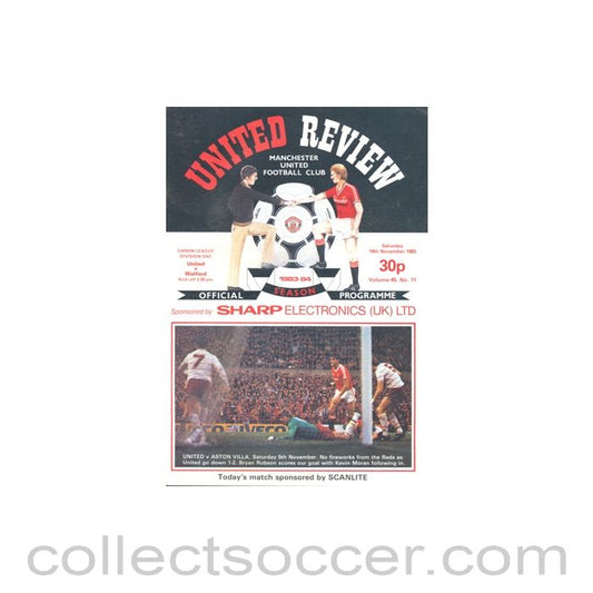 1983 - Manchester United v Watford official programme 19/11/1983
