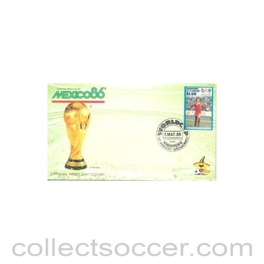 1986 World Cup in Mexico first day cover 07/05/1986 in green