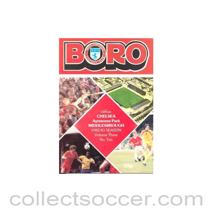 1982 - Middlesbrough vChelsea official programme 1982-83