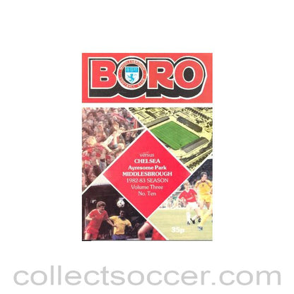 1982 - Middlesbrough vChelsea official programme 1982-83
