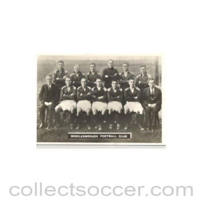 Middlesbrough team photograph postcard