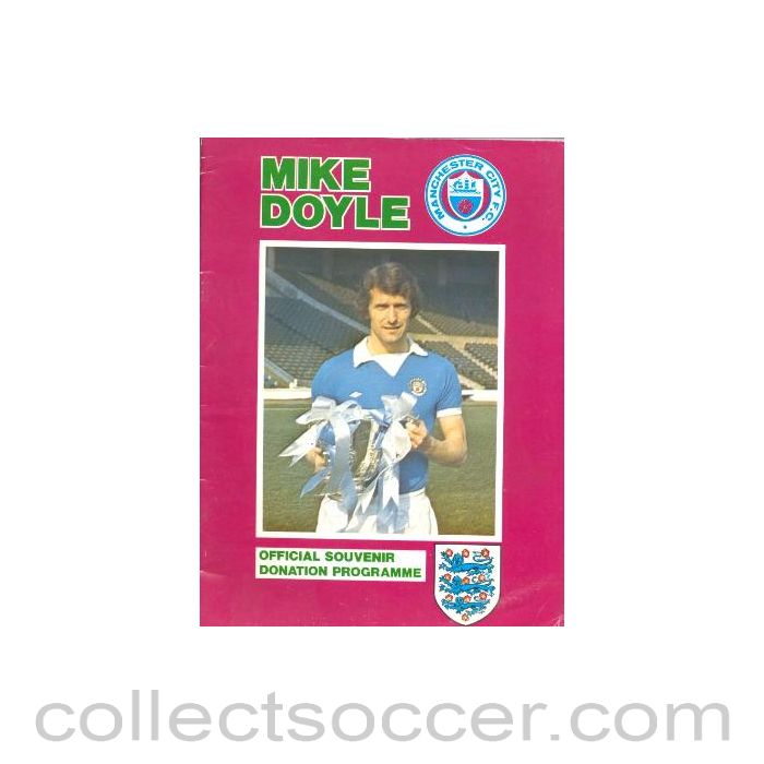 Manchester City v England XI Mike Doyle Testimonial Match official programme