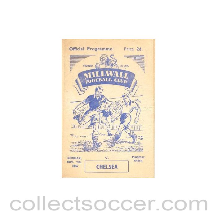 1955 - Millwall vChelsea official programme 07/11/1955
