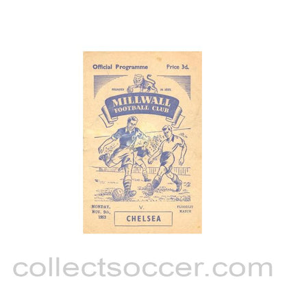 1953 - Millwall vChelsea official programme 09/11/1953 Very Rare!
