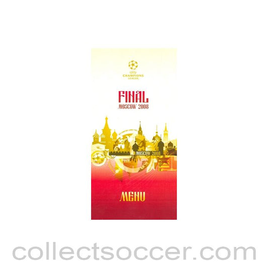 2008 Champions League Final Manchester United v Chelsea im Moscow Menu of Directors' Eve of the Final, Very Rare!