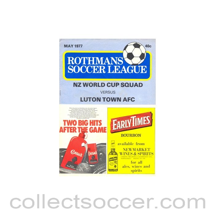 1977 - New Zealand World Cup Squad v Luton Town May 1977