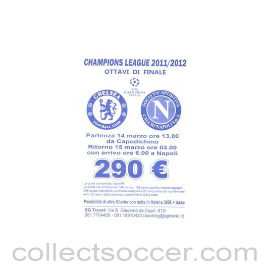 2012 - Napoli v Chelsea leaflet 21/02/2012 Champions League