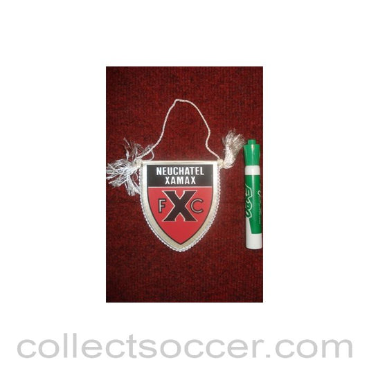 Neuchatel Xamax F.C. Switzerland small Pennant once property of the football referee Neil Midgley
