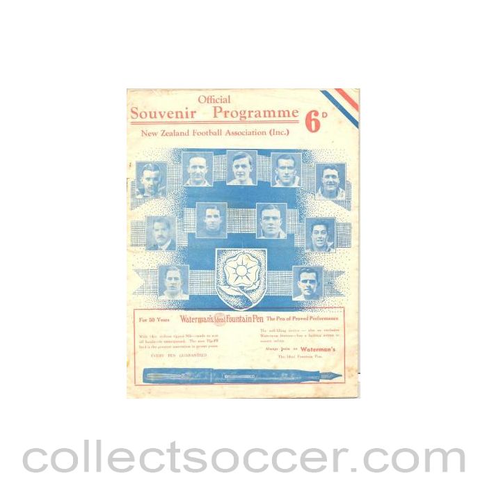 1937 New Zealand v England official programme 05/06/1937