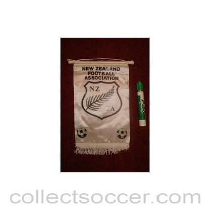The New Zealand Football Association Pennant once property of the football referee Neil Midgley