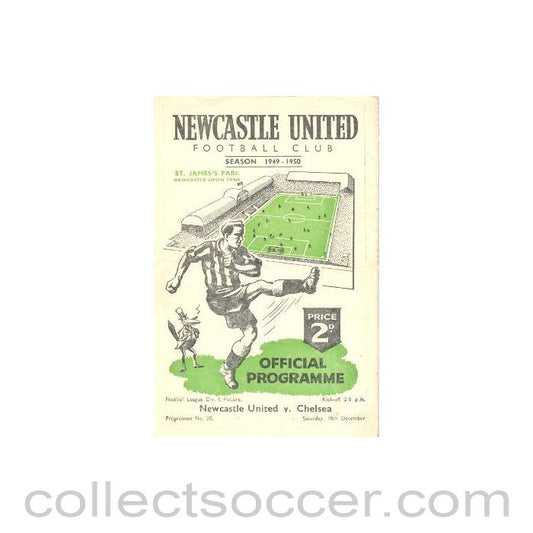 1949 - Newcastle United vChelsea official programme 10/12/1949