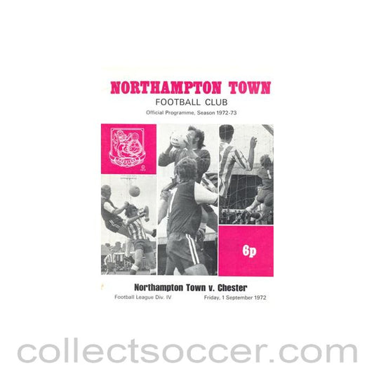 1972 - Northampton Town v Chester official programme 01/09/1972 Football League