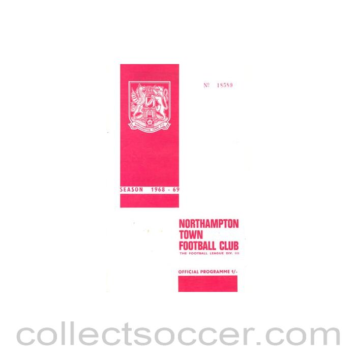 1968 - Northampton Town v Luton official programme 28/12/1968 Football League