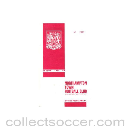1968 - Northampton Town v Torquay United official programme 02/11/1968 Football League