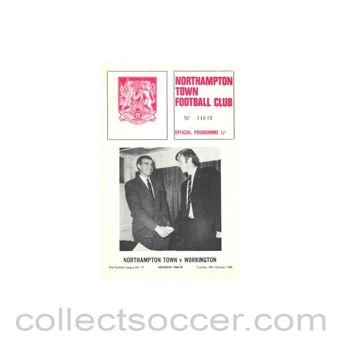 1969 - Northampton Town v Workington official programme 28/10/1969 Football League