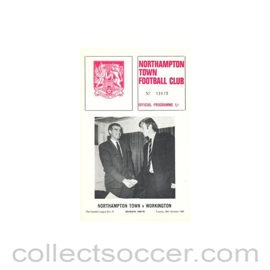1969 - Northampton Town v Workington official programme 28/10/1969 Football League