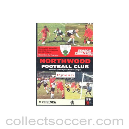 2001 - Northwood vChelsea official programme 26/08/2001