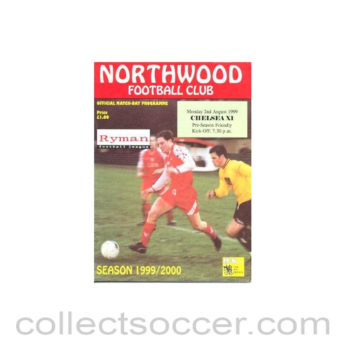 1999 - Northwood vChelsea XI official programme 02/08/1999