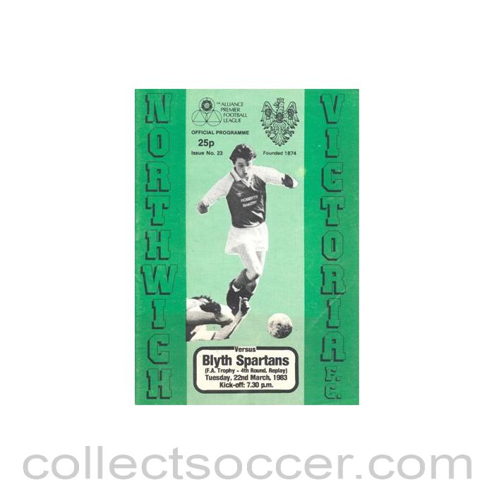 1983 - Northwich Victoria v Blyth Spartans official programme 22/03/1983 F.A. Trophy