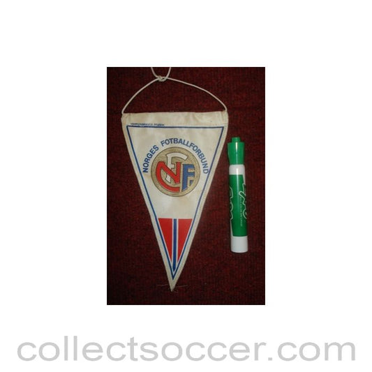 The Norway Football Association small Pennant once property of the football referee Neil Midgley