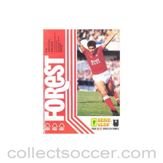 1986 - Nottingham Forest v Crystal Palace official programme 05/11/1986 Littlewoods Cup