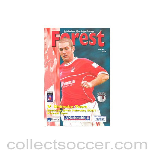 2001 - Nottingham Forest v Grimsby Town official programme 24/02/2001 Football League