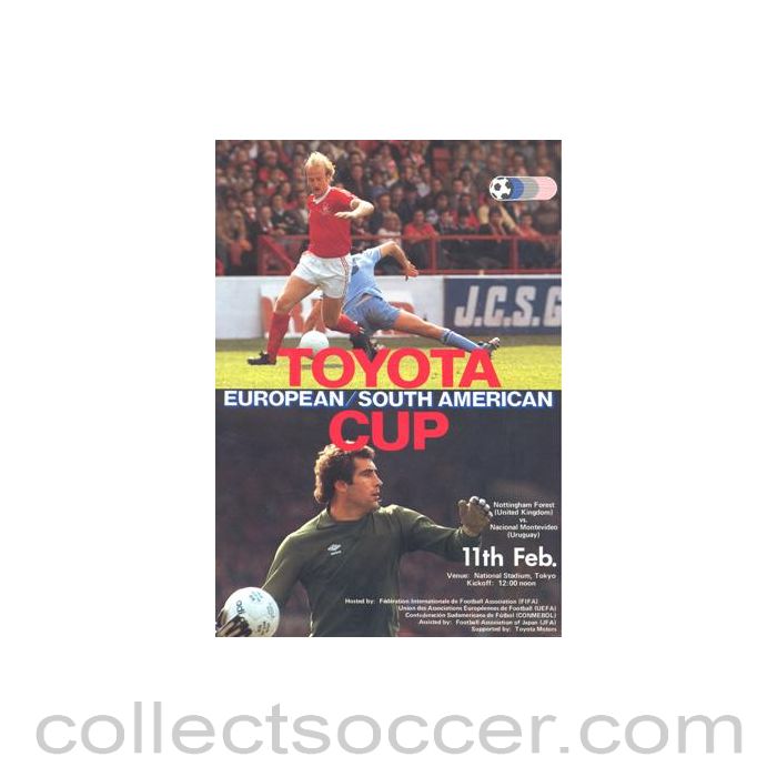 1980 Toyota Cup 4 page issue Official Programme Nottingham Forest v Nacional Montevideo