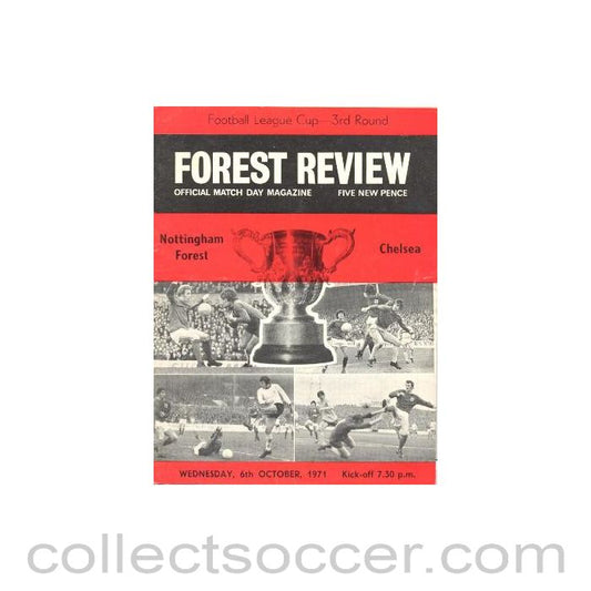 1971 - Nottingham Forest vChelsea official programme 06/10/1971