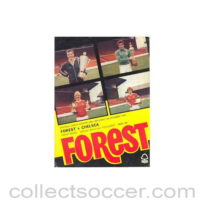 1978 - Nottingham Forest vChelsea official progremme 02/12/1978