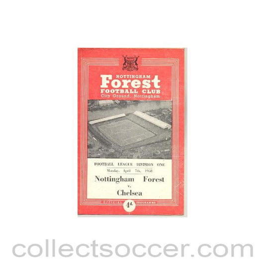 1958 - Nottingham Forest vChelsea official programme 07/04/1958