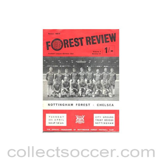 1969 - Nottingham Forest vChelsea official programme 08/04/1969