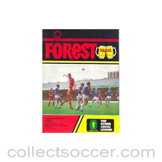 1986 - Nottingham Forest vChelsea official programme 12/04/1986