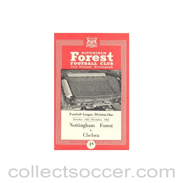 1961 - Nottingham Forest v Chelsea official programme 16/12/1961