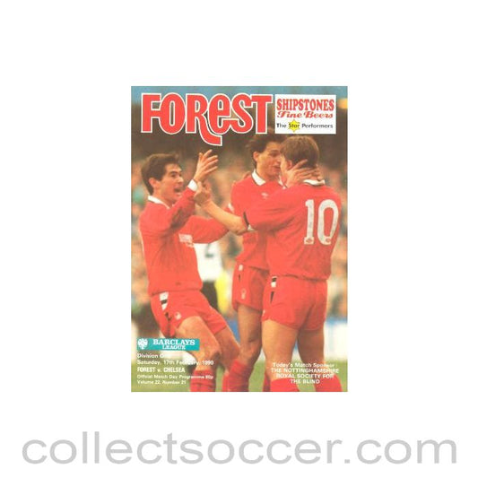 1990 - Nottingham Forest vChelsea official programme 17/02/1990