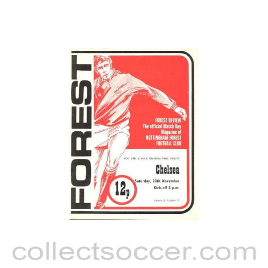 1976 - Nottingham Forest v Chelsea official programme 20/11/1976