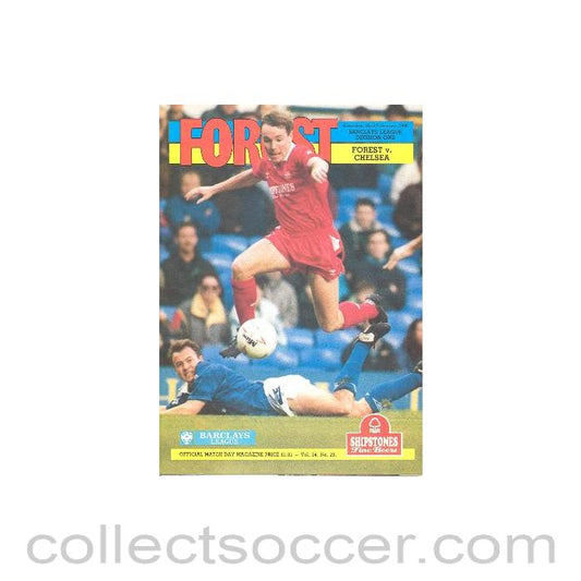 1992 - Nottingham Forest vChelsea official programme 22/02/1992