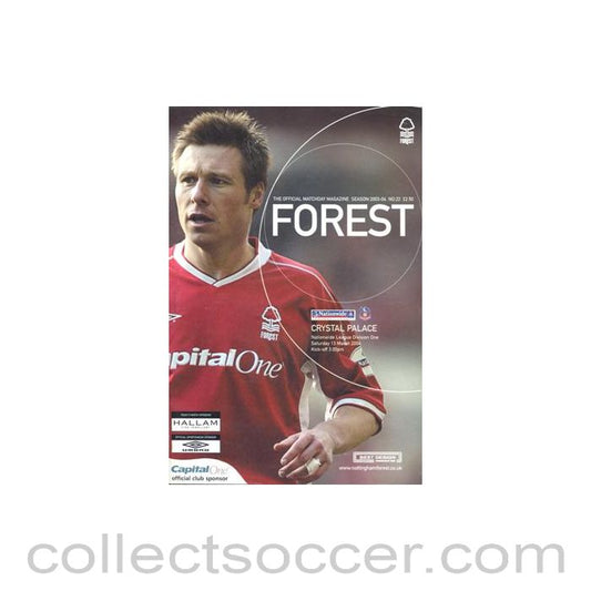 2004 - Nottingham Forest v Crystal Palace official programme 13/03/2004