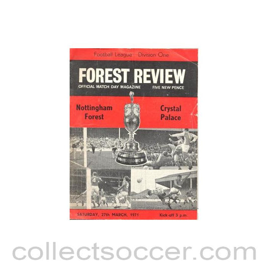 1971 - Nottingham Forest v Crystal Palace official programme 27/03/1971