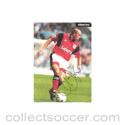 Nottingham Forest unknown footballer's signed colour photograph
