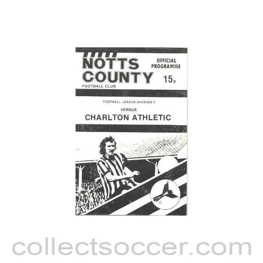 1978 - Notts County v Charlton Athletic official programme 22/09/1978