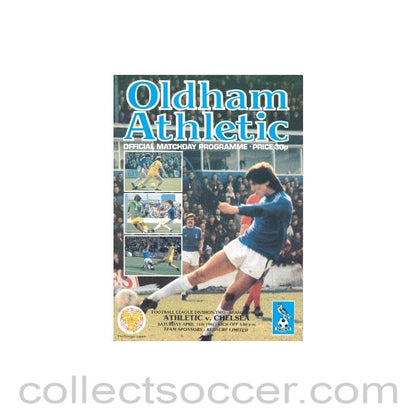 1981 - Oldham Athletic vChelsea official programme 11/04/1981