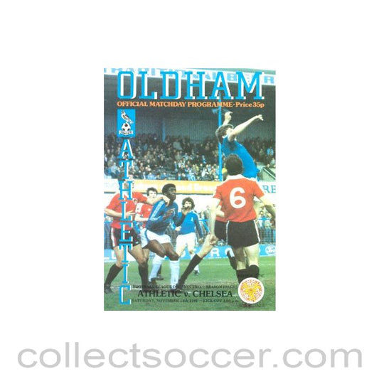 1981 - Oldham Athletic vChelsea official programme 14/11/1981