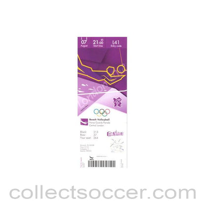 2012 London Olympics Beach Volleyball at Horse Guards Parade on 07/08/2012 ticket
